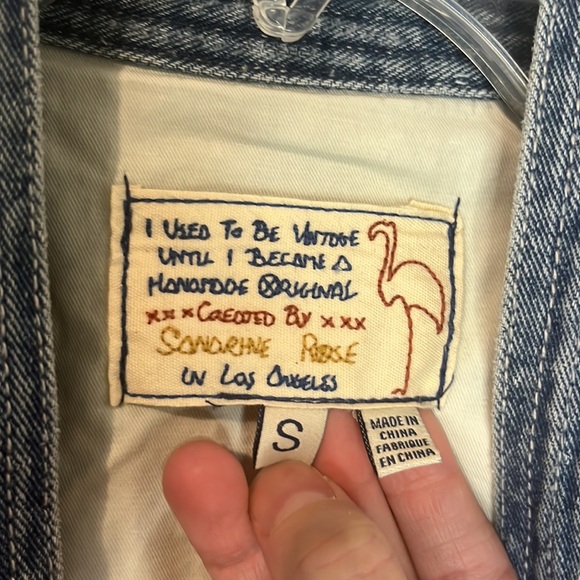 Free People x Sandrine Rose Denim Kimono New NWOT - Picture 9 of 12